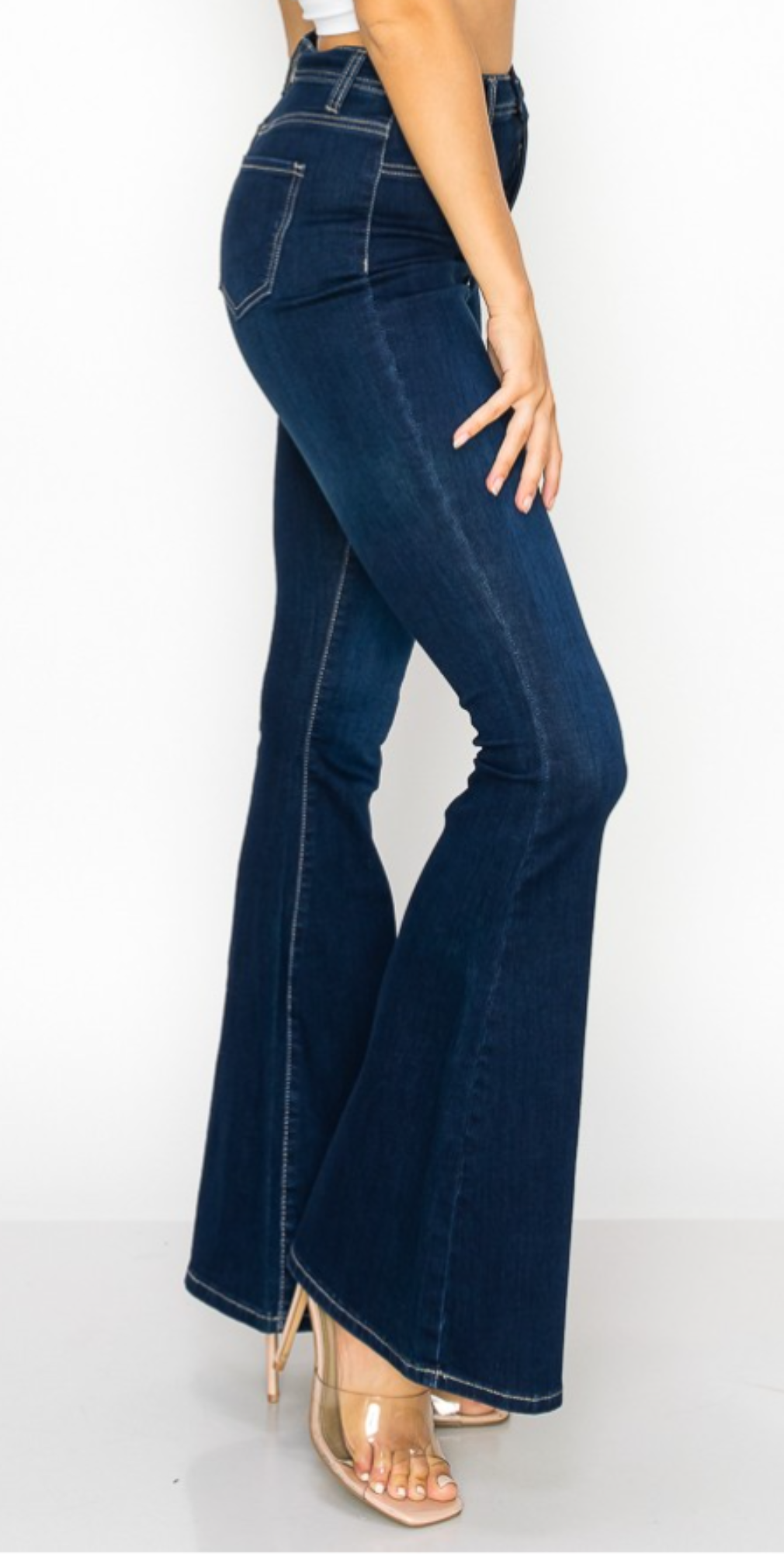 Women High Waisted Flare Jeans - Moody Fitzs Boutique