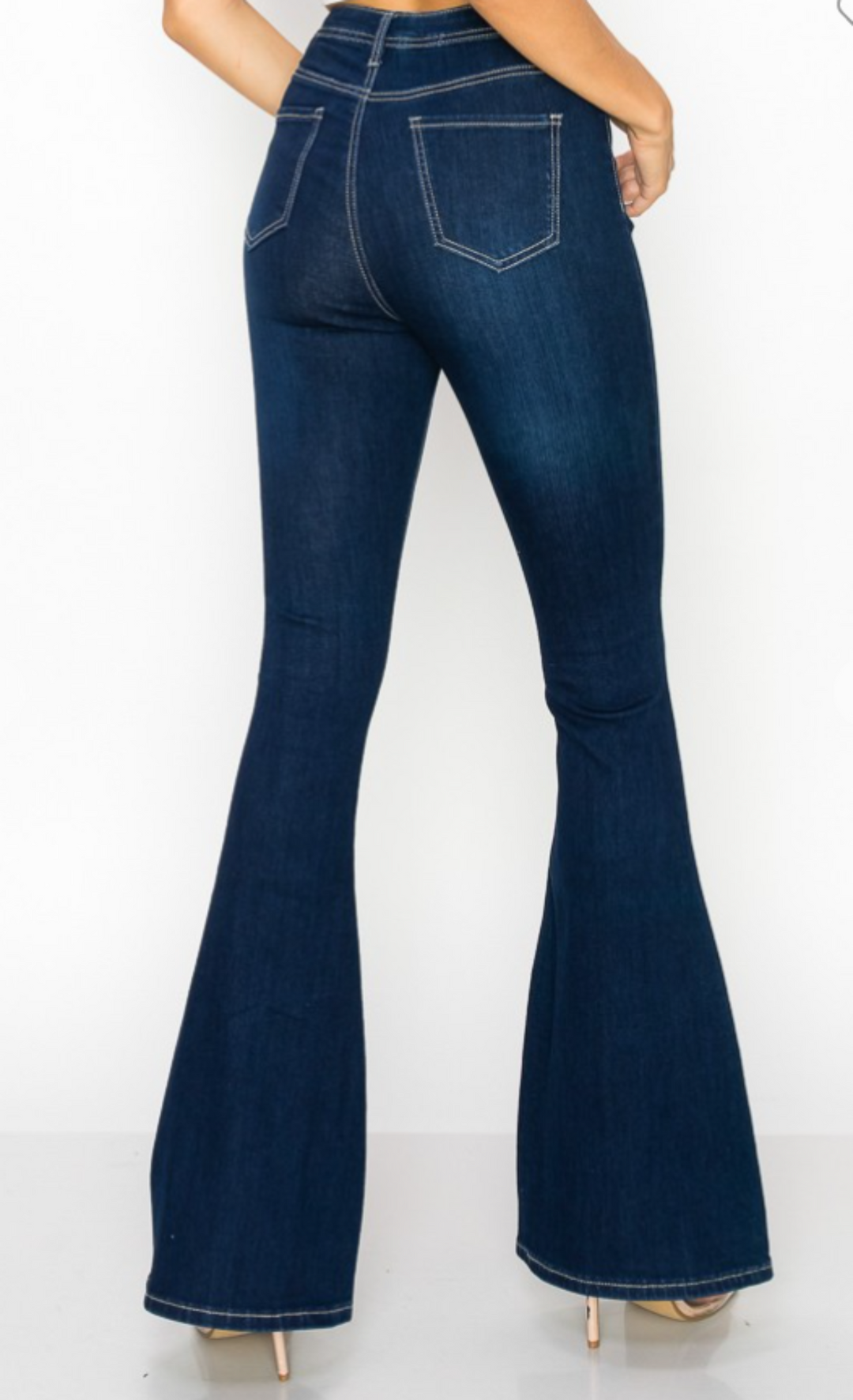Women High Waisted Flare Jeans - Moody Fitzs Boutique