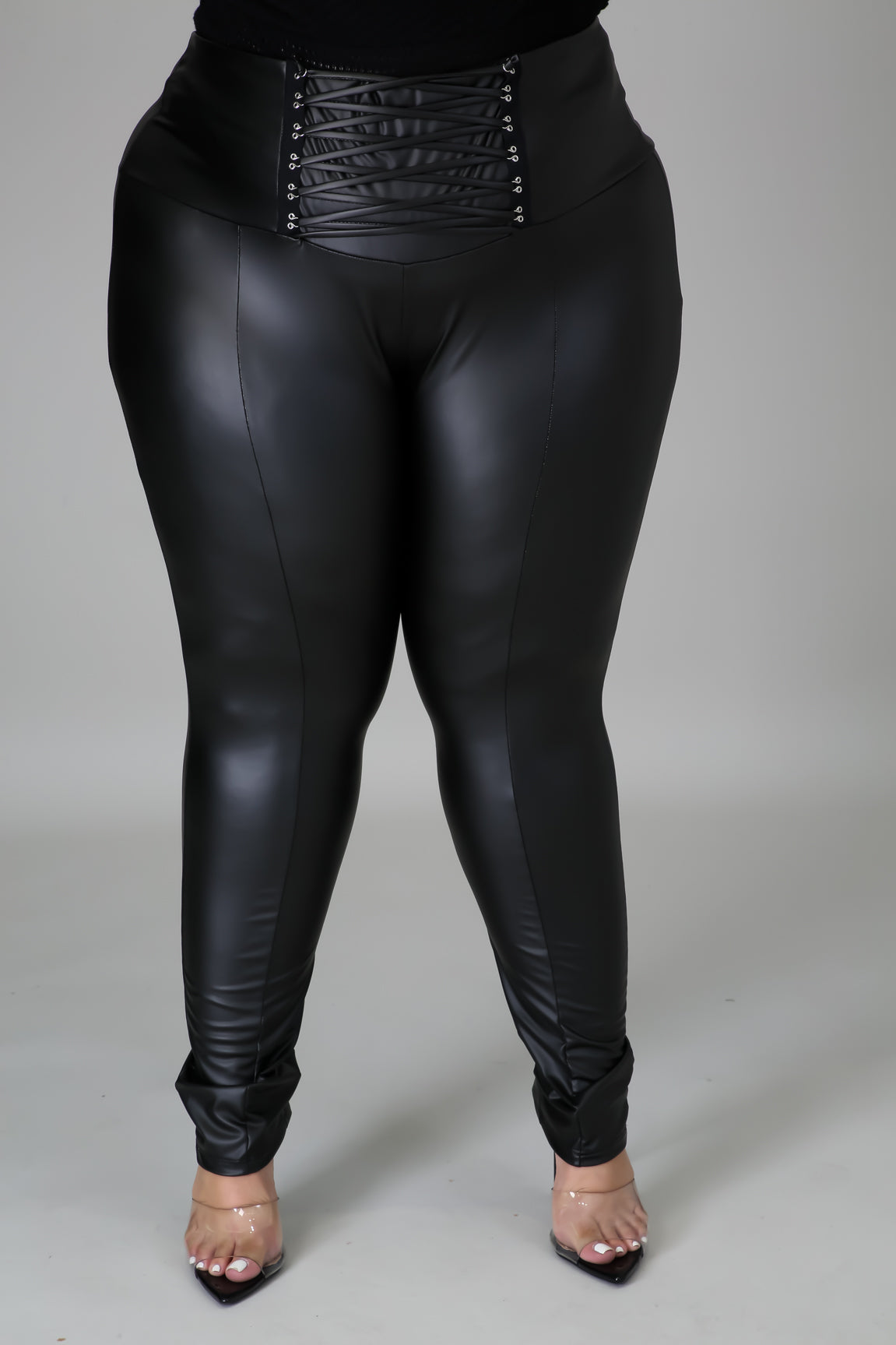 Full Length Faux Leather Leggings - Moody Fitzs Boutique