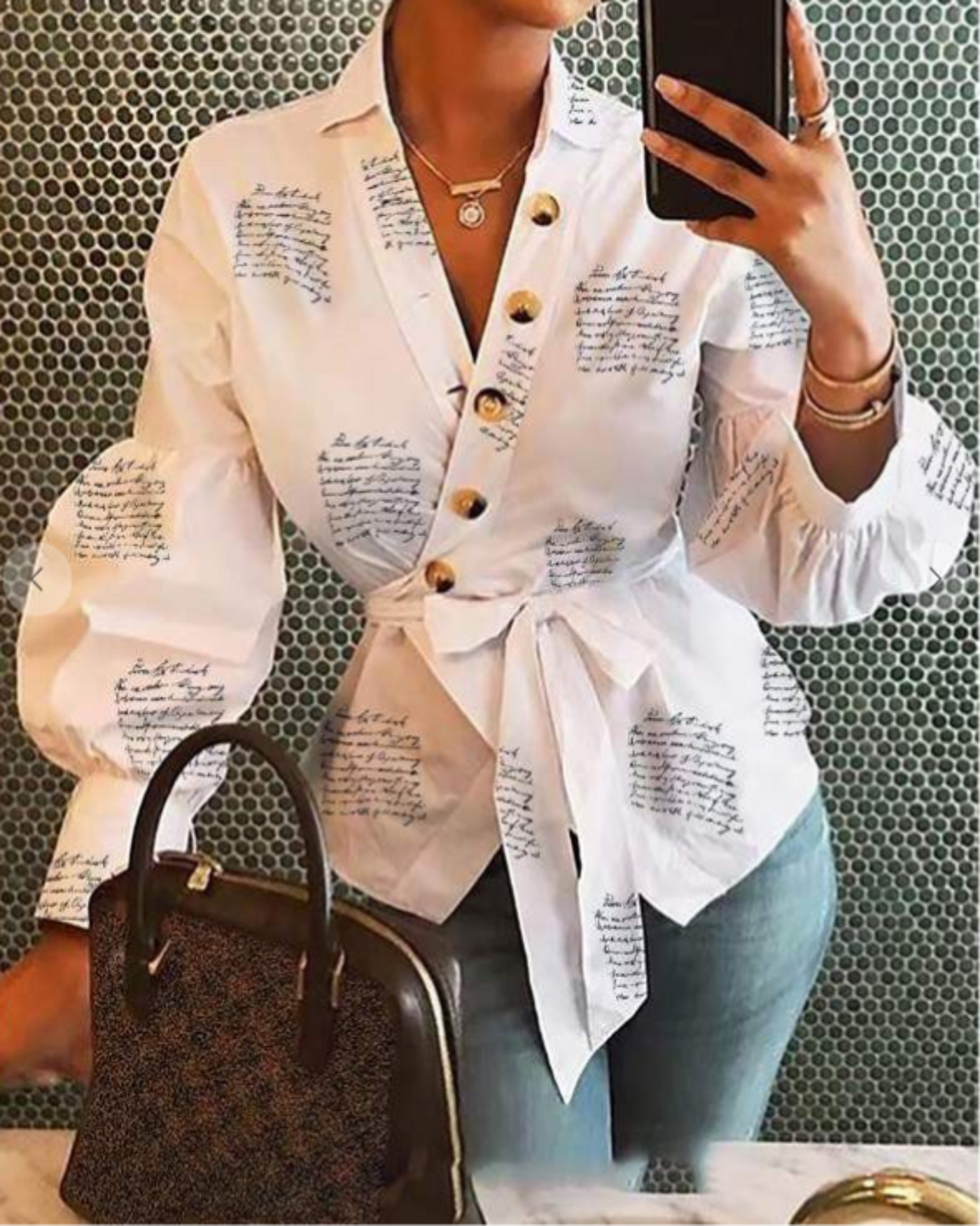 Black and White Statement Blouse - Moody Fitzs Boutique