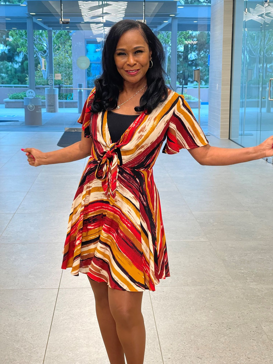 Olivia's Multi Print Mini Dress - Moody Fitzs Boutique