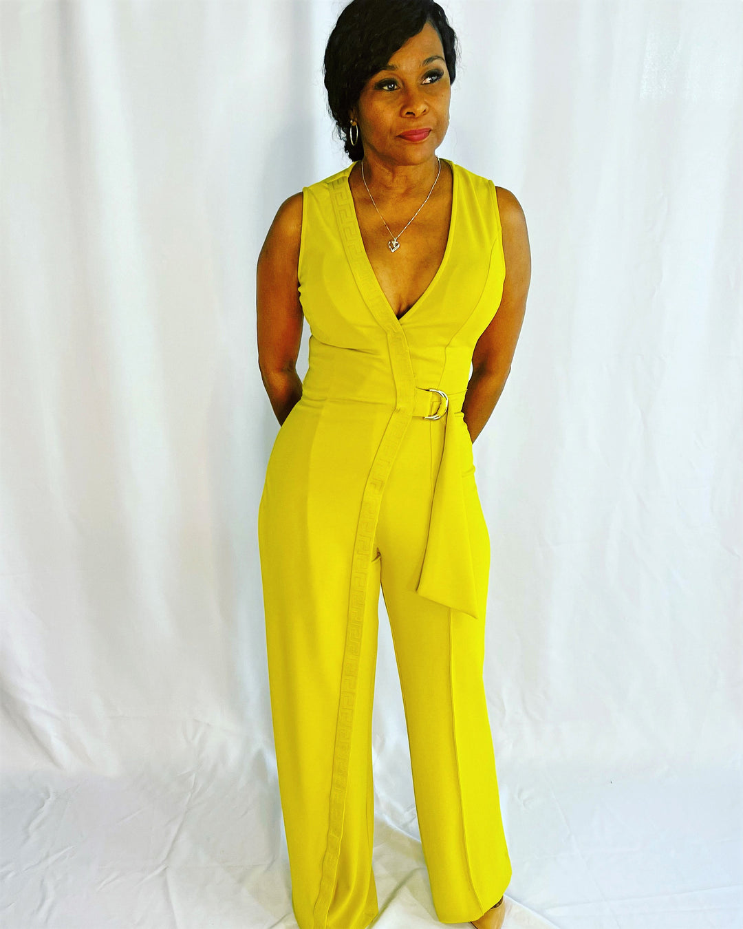 Elegant V Neck Fashion Jumpsuit - Moody Fitzs Boutique