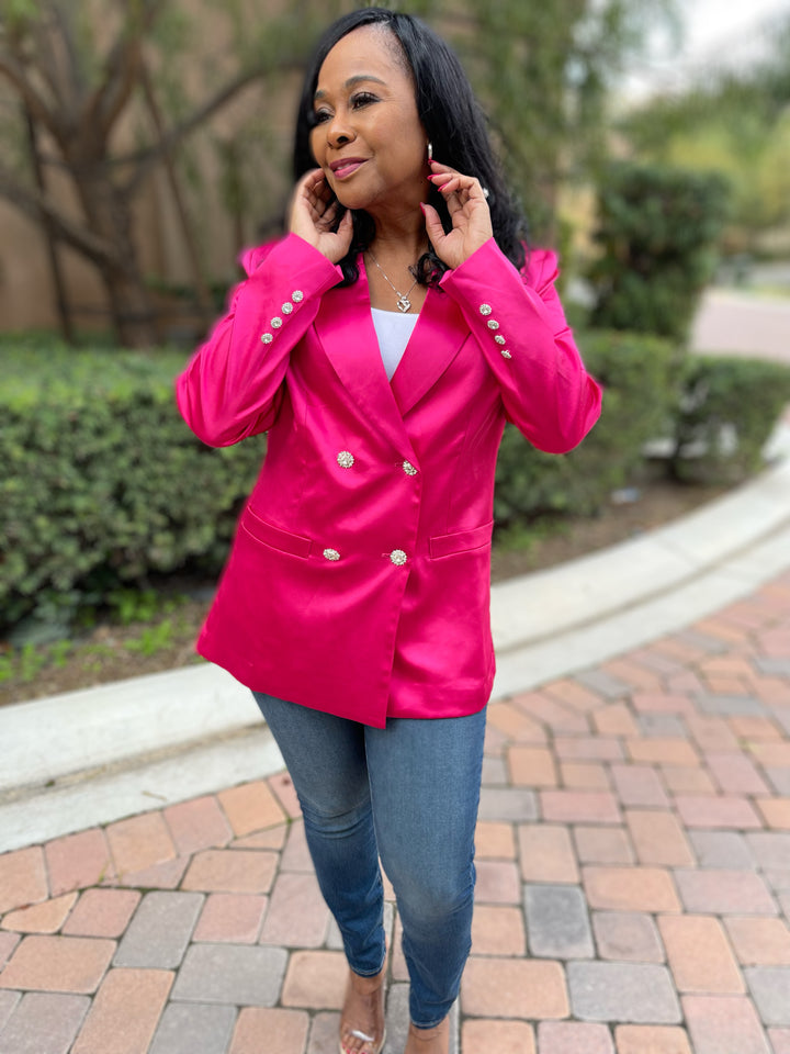 The All-Class Satin Blazer - Moody Fitzs Boutique