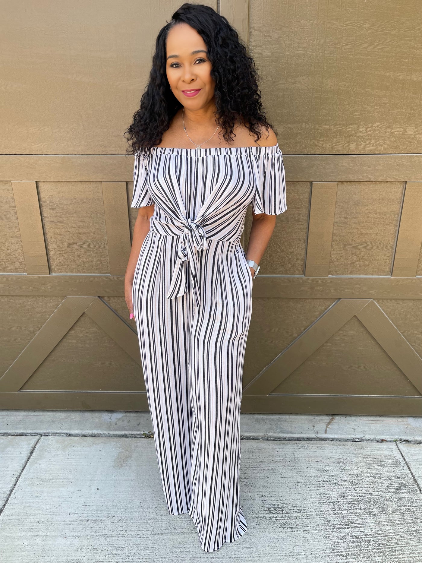 Calla Off the Shoulder Jumpsuit Moody Fitzs Boutique