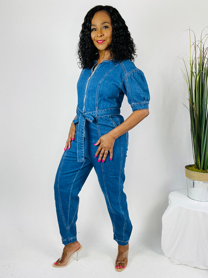Jacqueline Denim Jumpsuit - Moody Fitzs Boutique