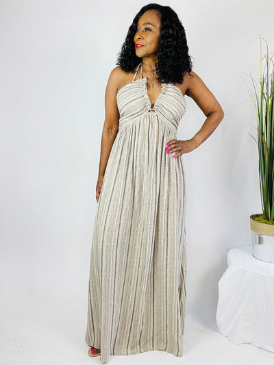 Zaria Halter Backless Maxi Dress - Moody Fitzs Boutique