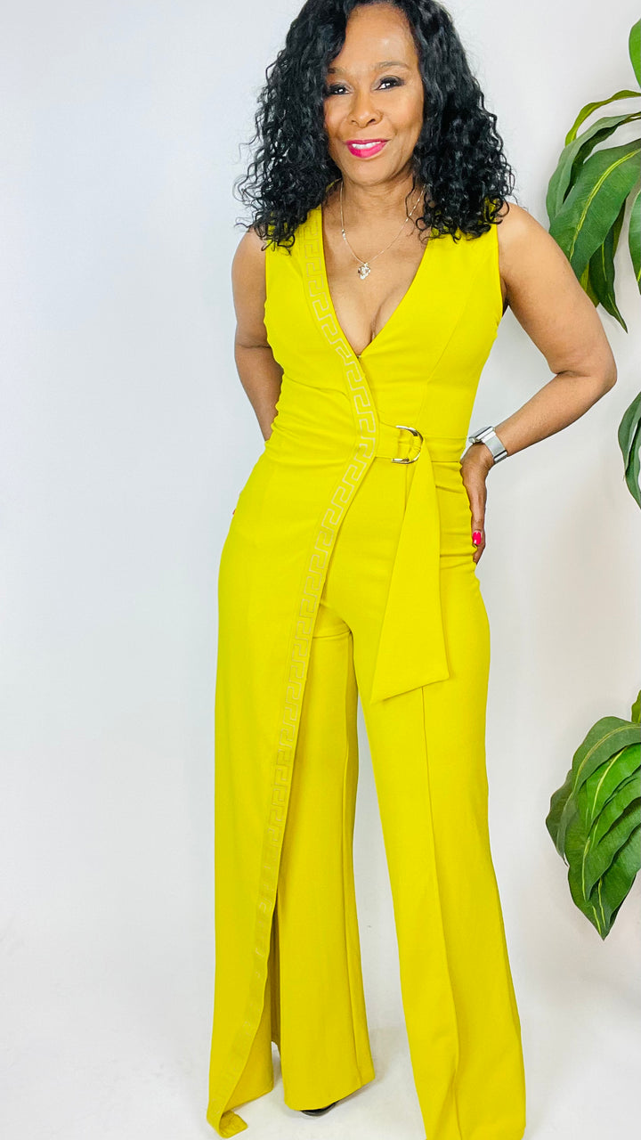 Elegant V Neck Fashion Jumpsuit - Moody Fitzs Boutique