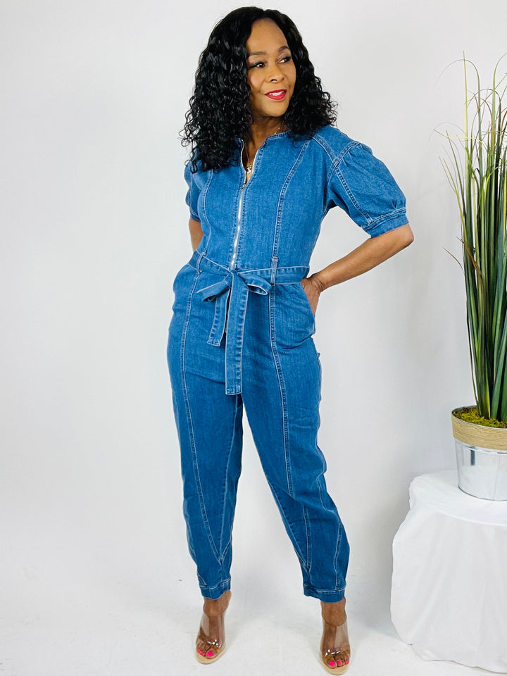Jacqueline Denim Jumpsuit - Moody Fitzs Boutique