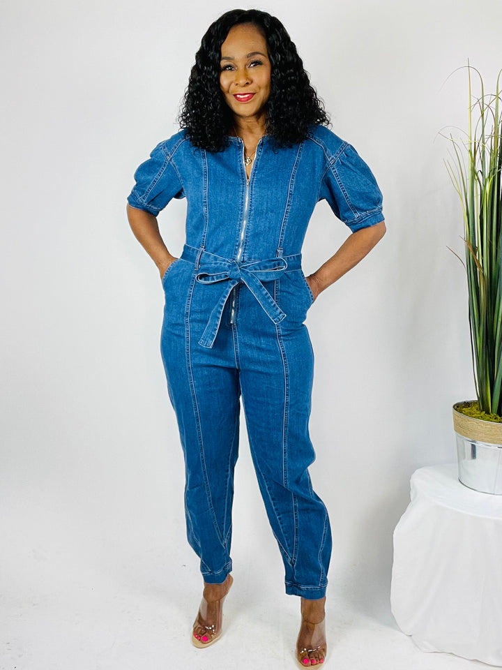 Jacqueline Denim Jumpsuit - Moody Fitzs Boutique