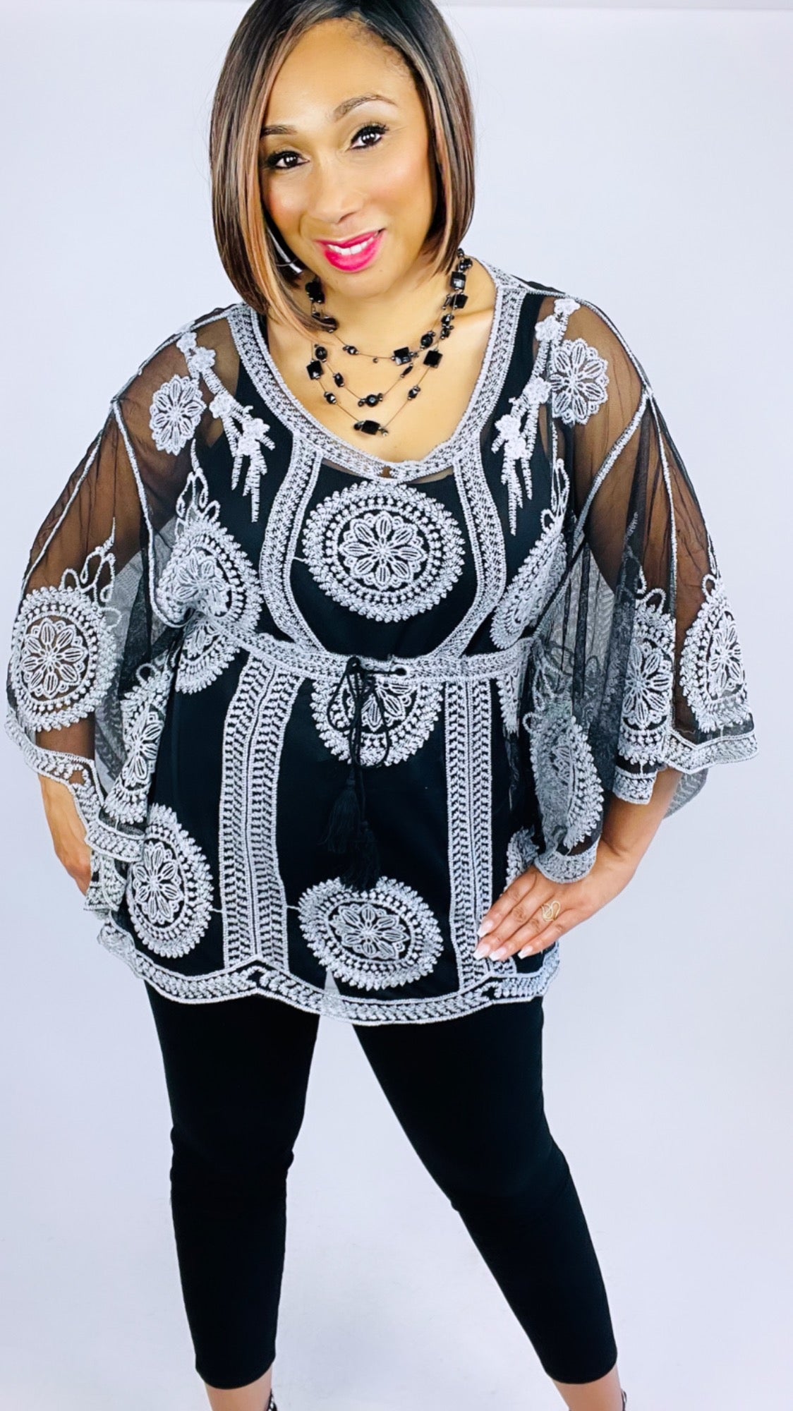 Tassels Pancho - Moody Fitzs Boutique