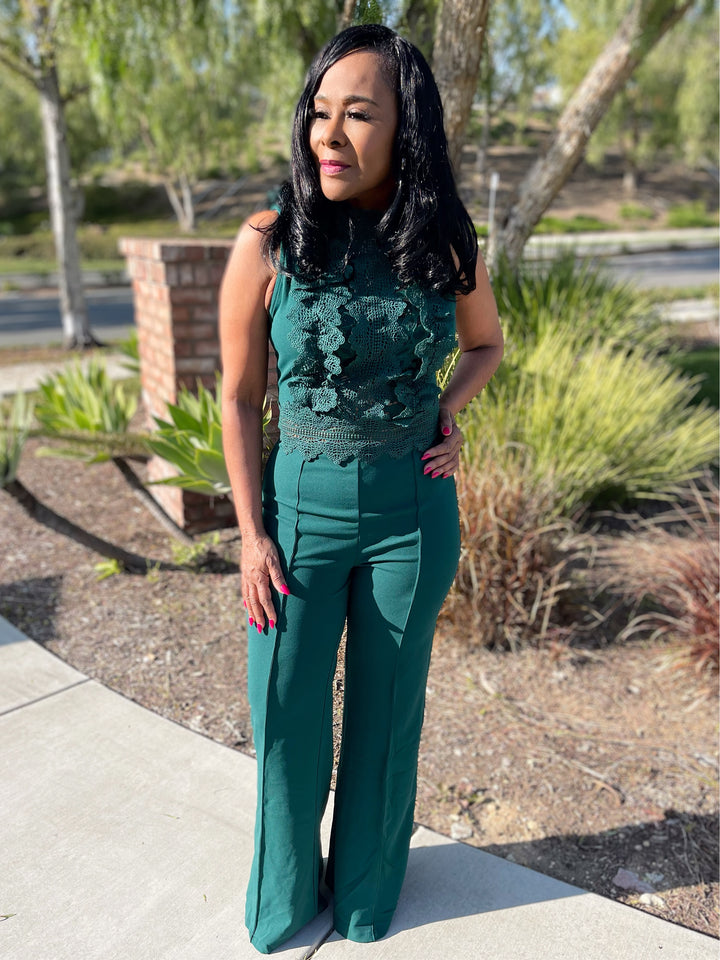 Emerson Crochet See Through Top Jumpsuit - Moody Fitzs Boutique