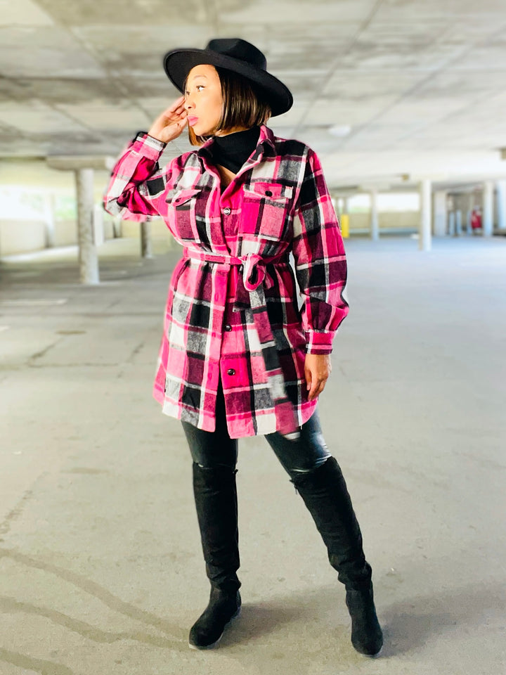 Pretty in Fuchsia Shacket - Moody Fitzs Boutique