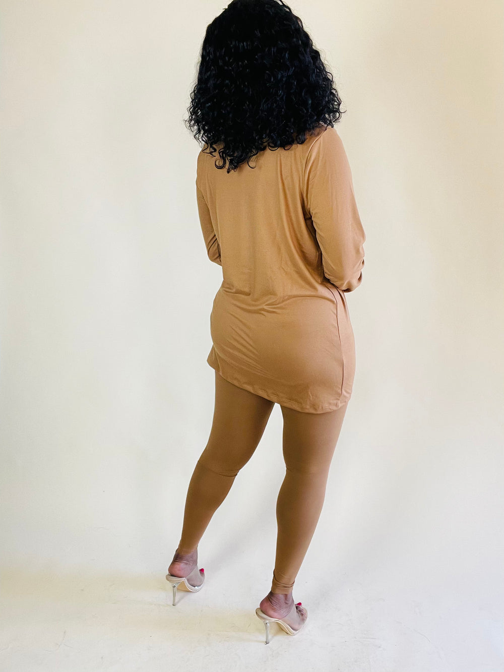 Premium Microfiber Legging Set - Deep Camel - Moody Fitzs Boutique