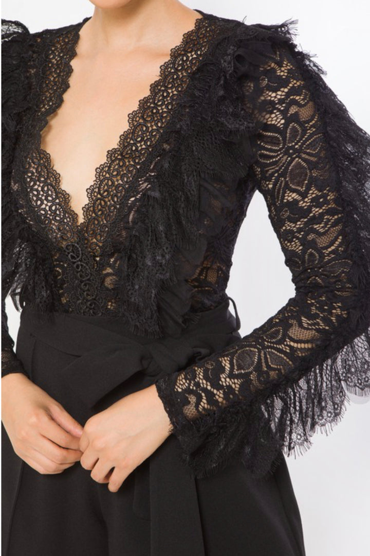 Eva Sexy Lace Romper - Moody Fitzs Boutique