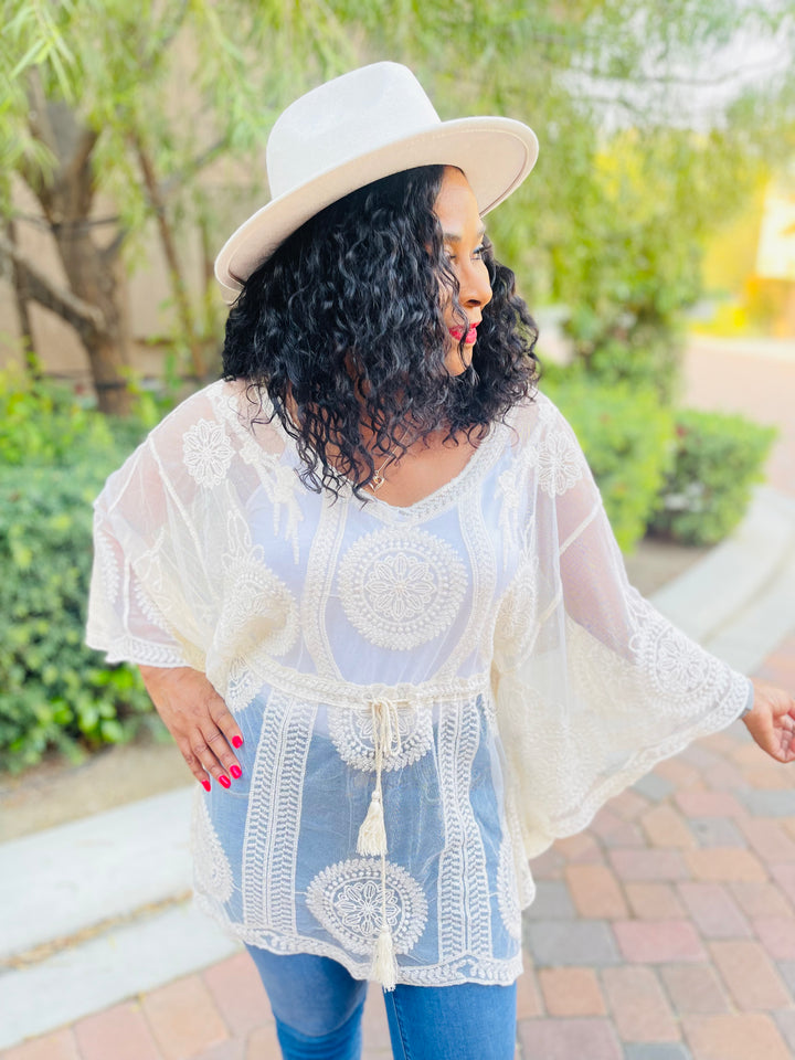 Tassels Pancho - Moody Fitzs Boutique