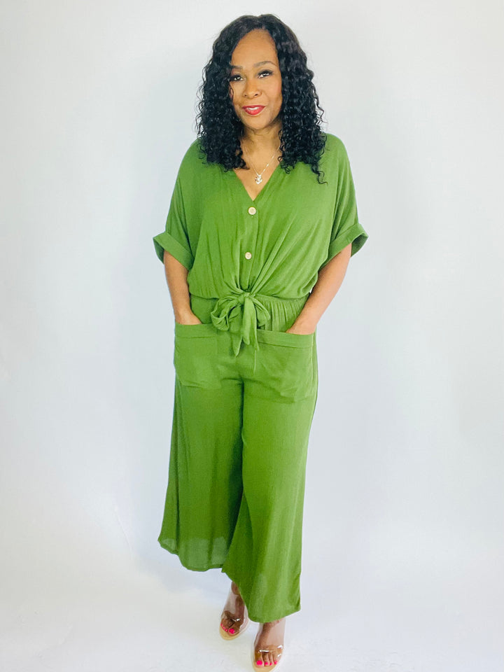 Lola Jumpsuit - Green - Moody Fitzs Boutique