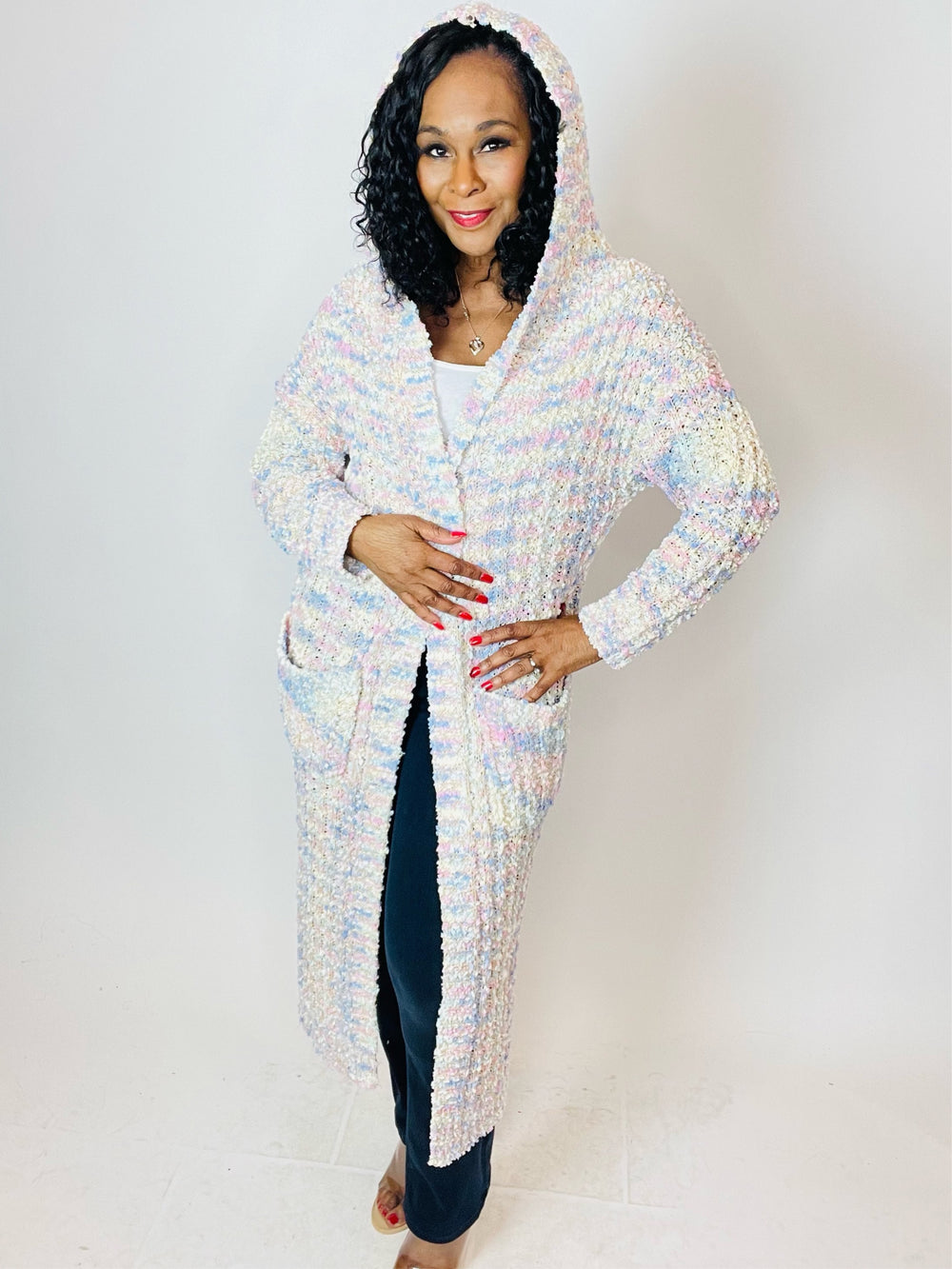 Rainbow Knit Popcorn Cardigan - Moody Fitzs Boutique