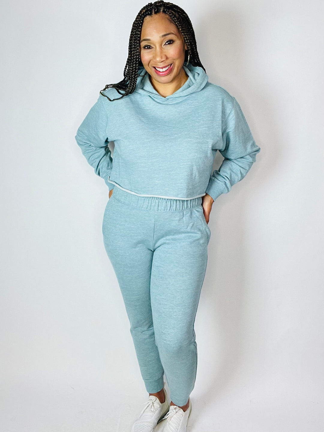Crop Top Jogger Set - Moody Fitzs Boutique
