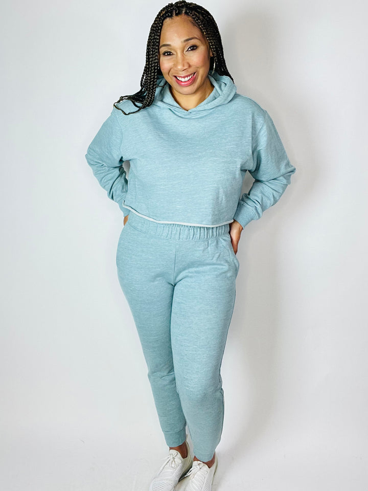Crop Top Jogger Set - Moody Fitzs Boutique