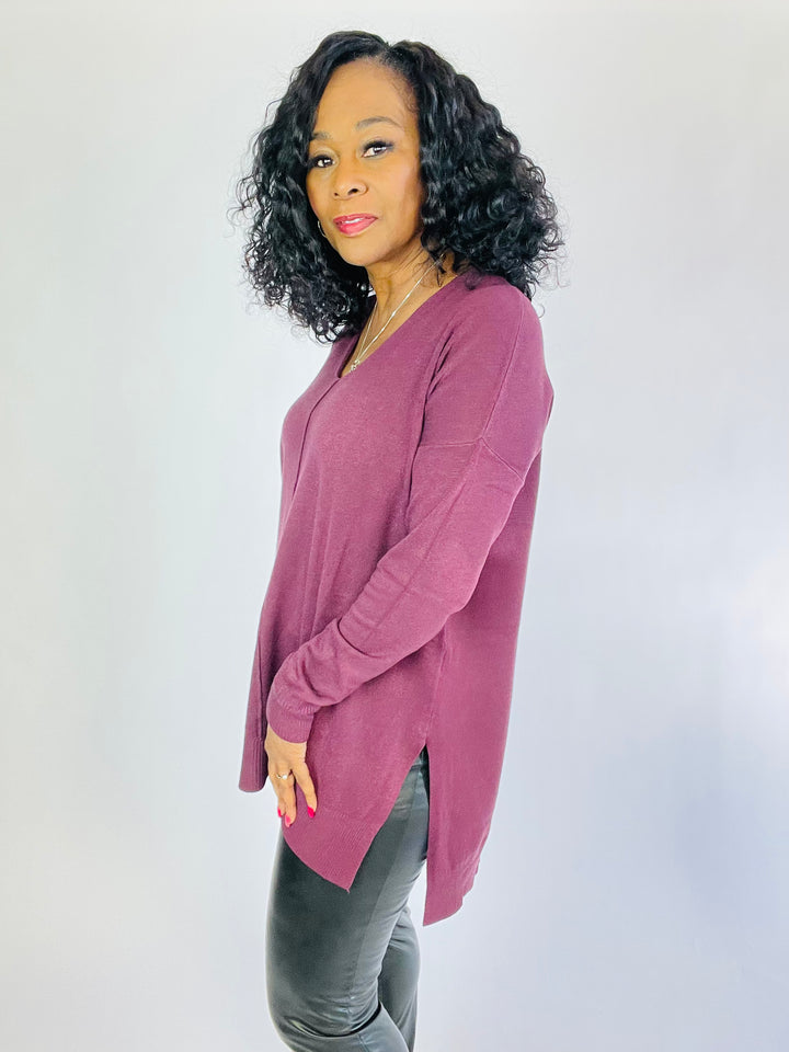 Plush Oversized Hi Low Hem Sweater - Moody Fitzs Boutique
