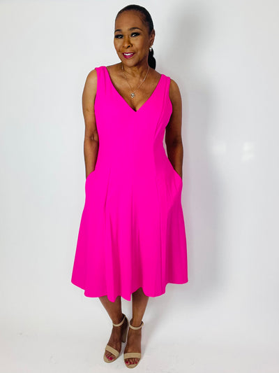 Cute In Pink Surplice Mini Dress - Moody Fitzs Boutique