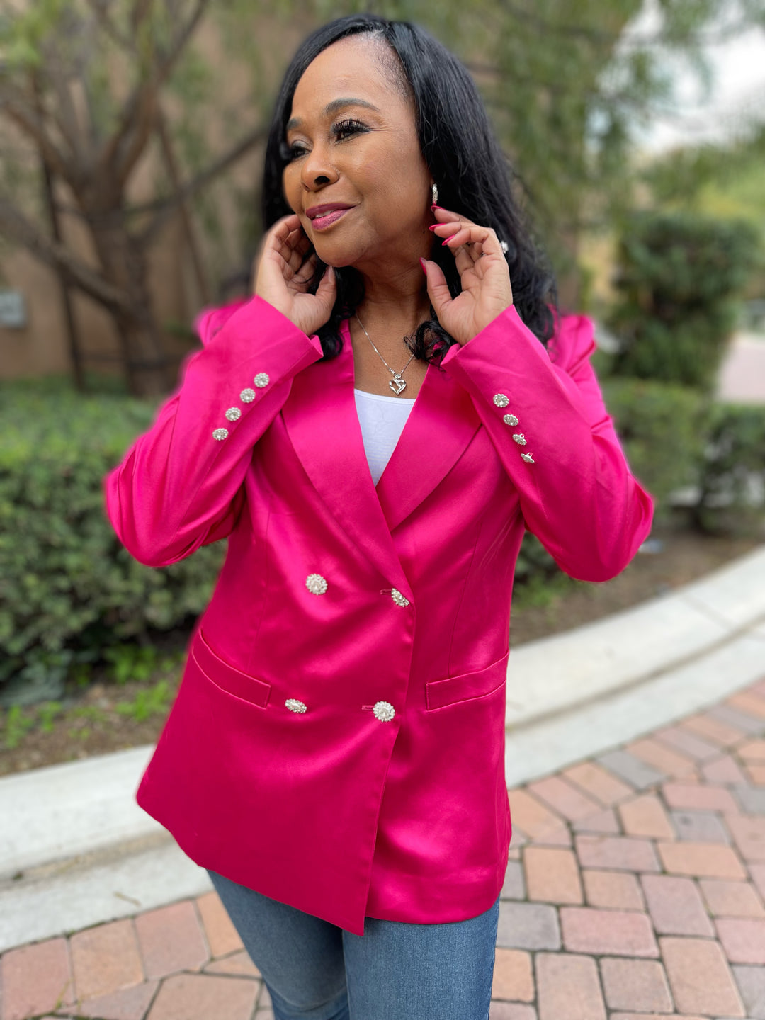 The All-Class Satin Blazer - Moody Fitzs Boutique