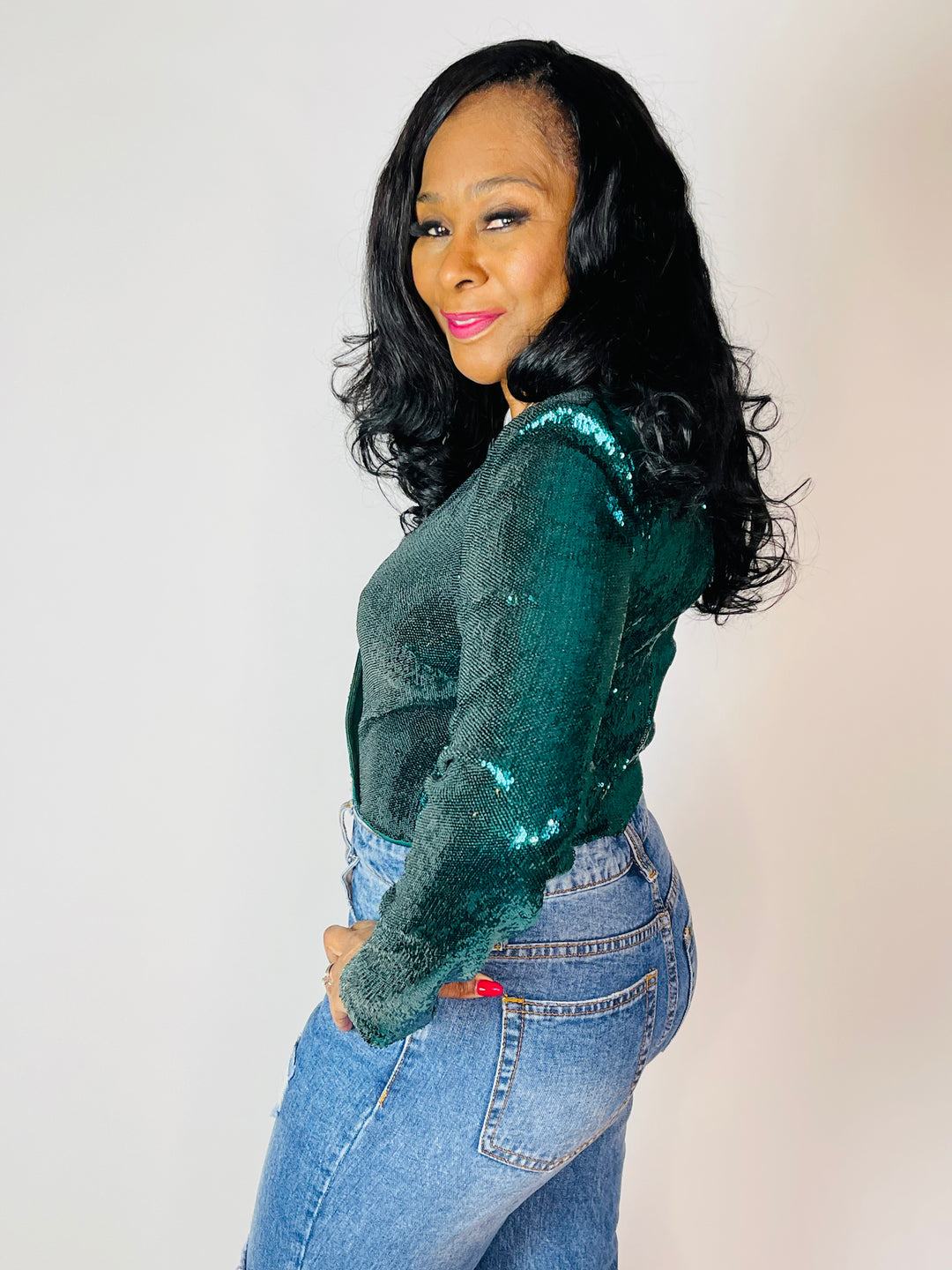 Ciara Sequin Bodysuit - Moody Fitzs Boutique
