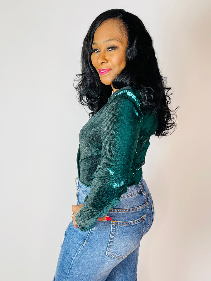 Ciara Sequin Bodysuit - Moody Fitzs Boutique