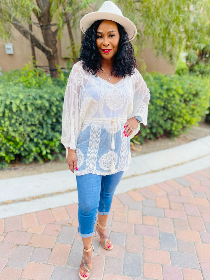 Tassels Pancho - Moody Fitzs Boutique