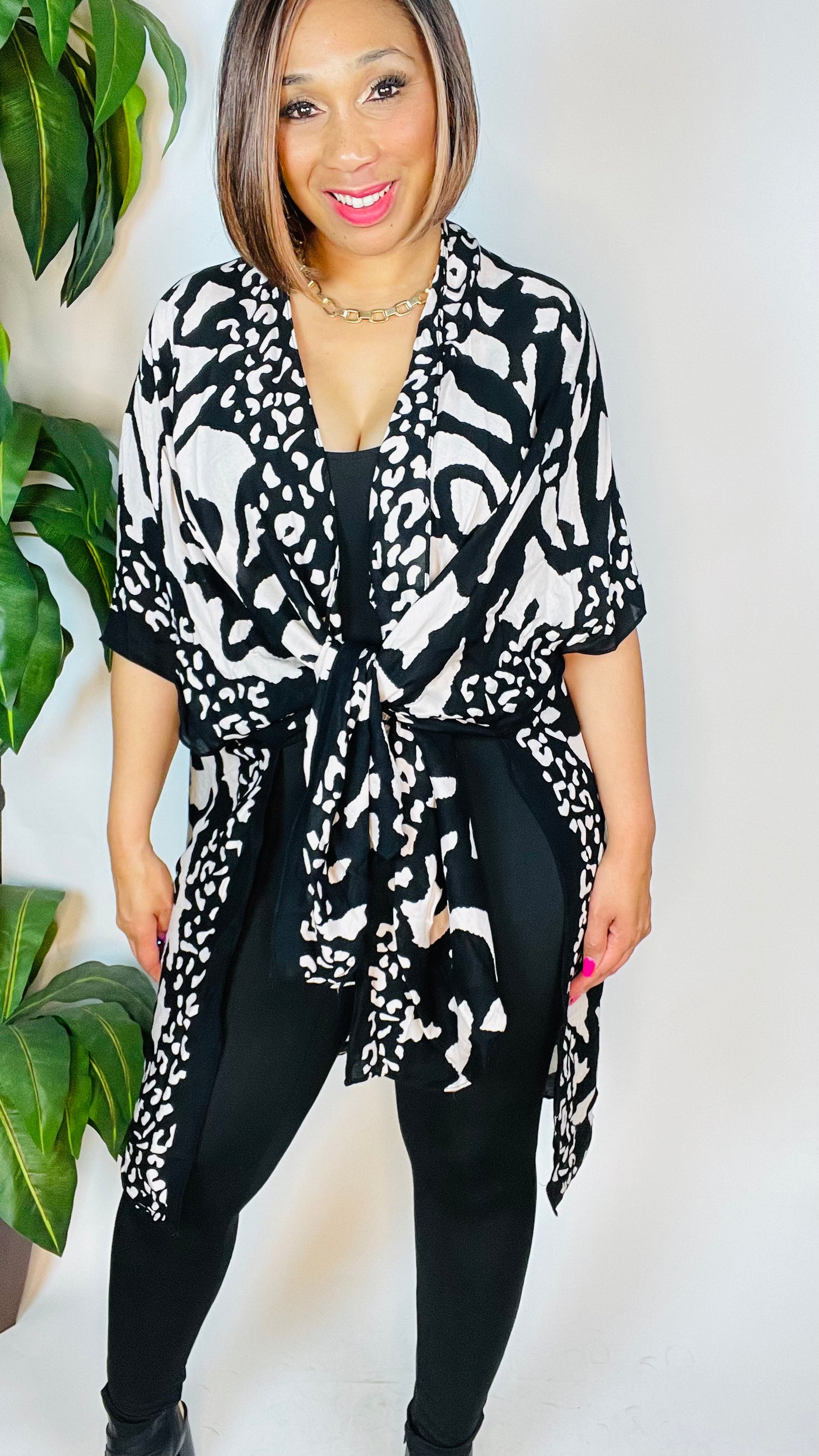 Leopard Print Kimono - Moody Fitzs Boutique