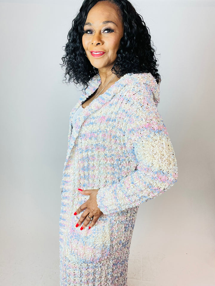 Rainbow Knit Popcorn Cardigan - Moody Fitzs Boutique