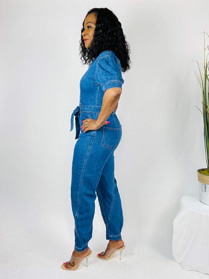 Jacqueline Denim Jumpsuit - Moody Fitzs Boutique