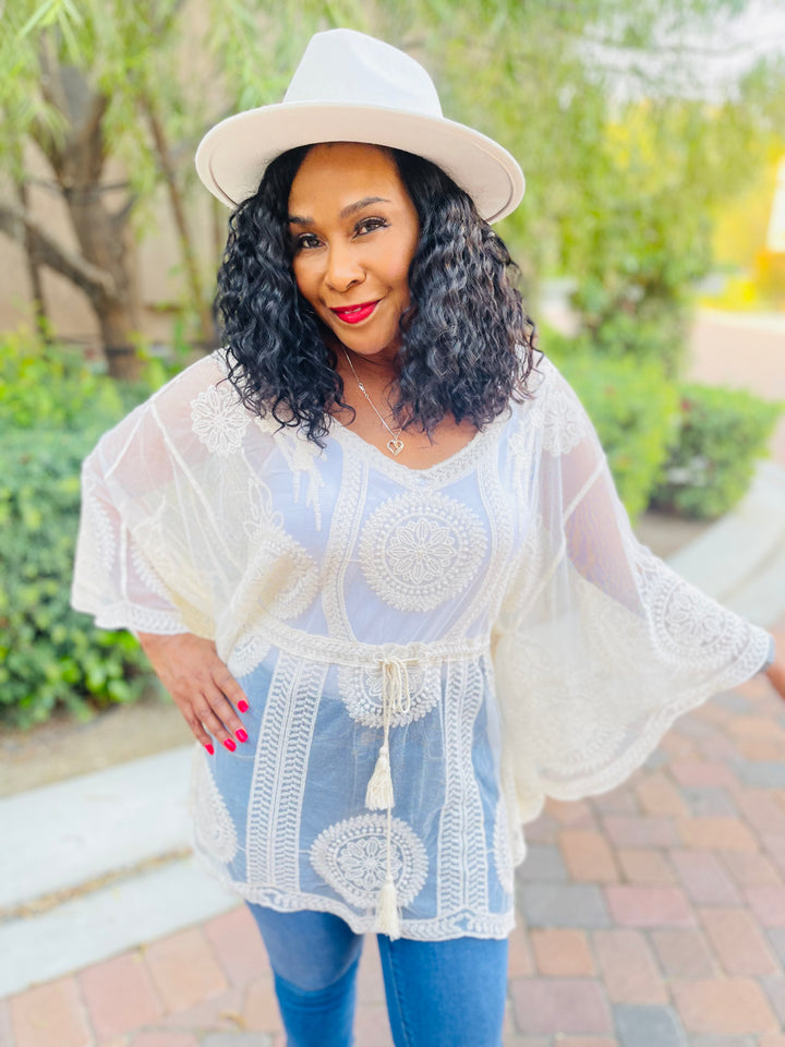 Tassels Pancho - Moody Fitzs Boutique