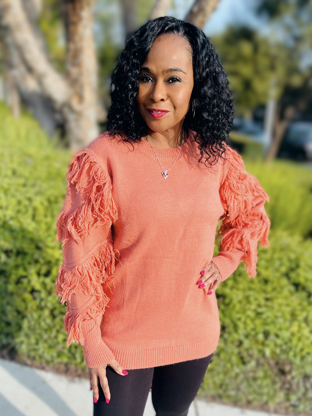 Madison Fringe Sleeve Sweater - Moody Fitzs Boutique
