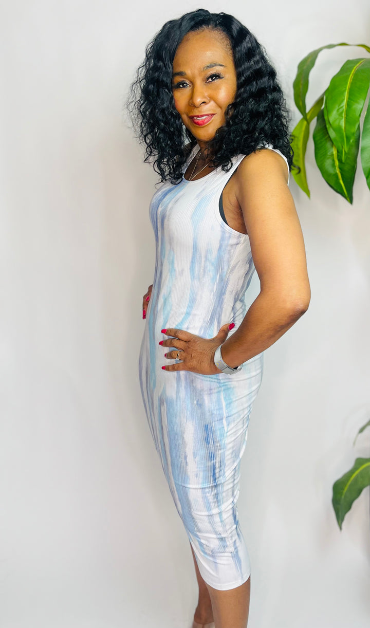 Tie Dye Rib Dress - Moody Fitzs Boutique