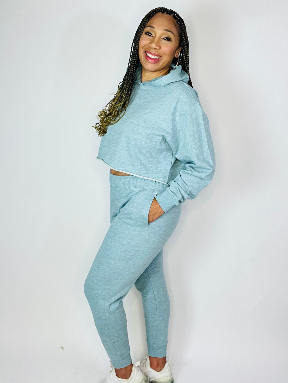 Crop Top Jogger Set - Moody Fitzs Boutique
