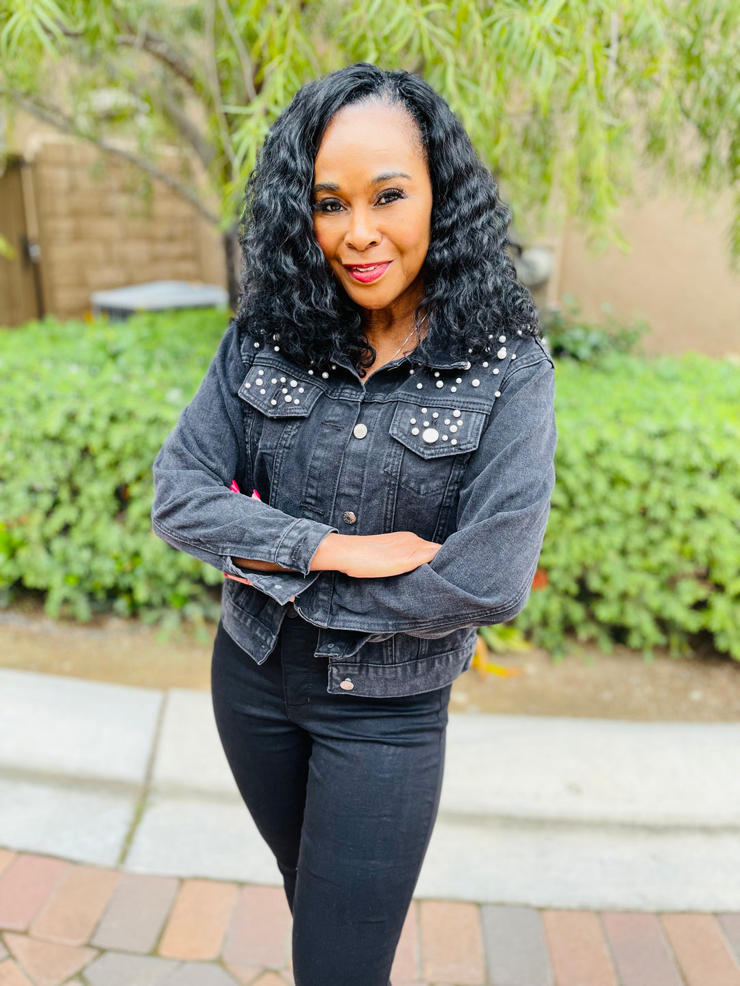 Denim Pearls Jacket - Moody Fitzs Boutique
