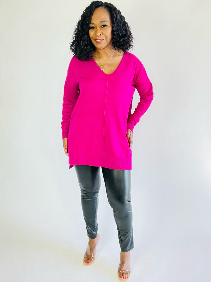 Plush Oversized Hi Low Hem Sweater - Moody Fitzs Boutique