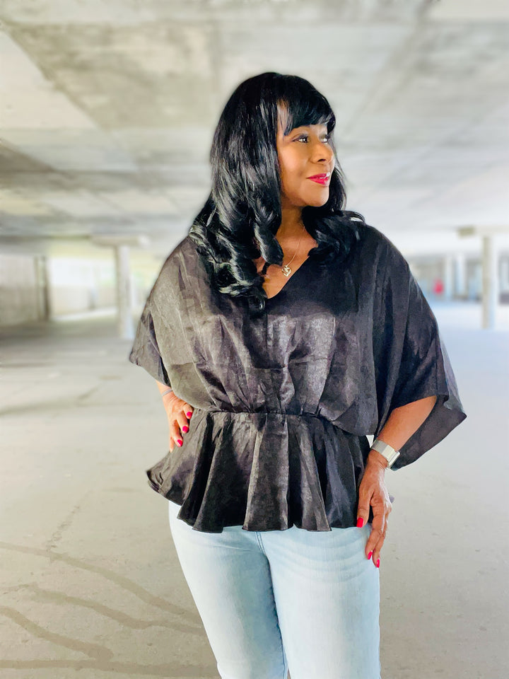 Simple But Easy Dolman Satin Top - Moody Fitzs Boutique