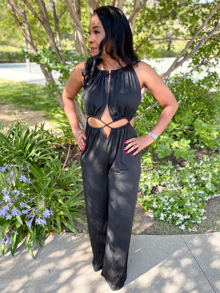 Rose Goddess Jumpsuit - Black - Moody Fitzs Boutique