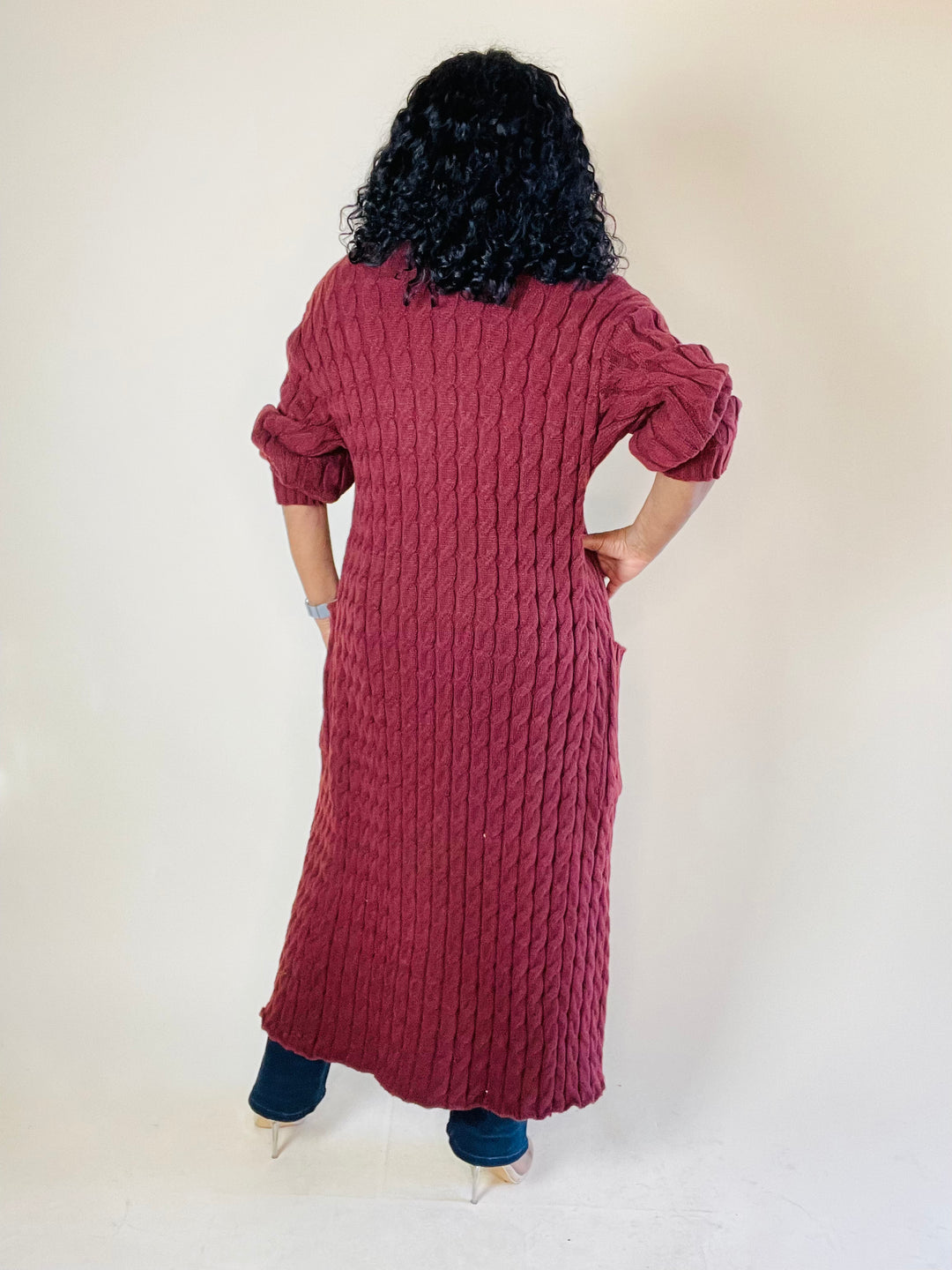 Taylor Long Chunky Oversized Cable Knit Cardigan - Moody Fitzs Boutique