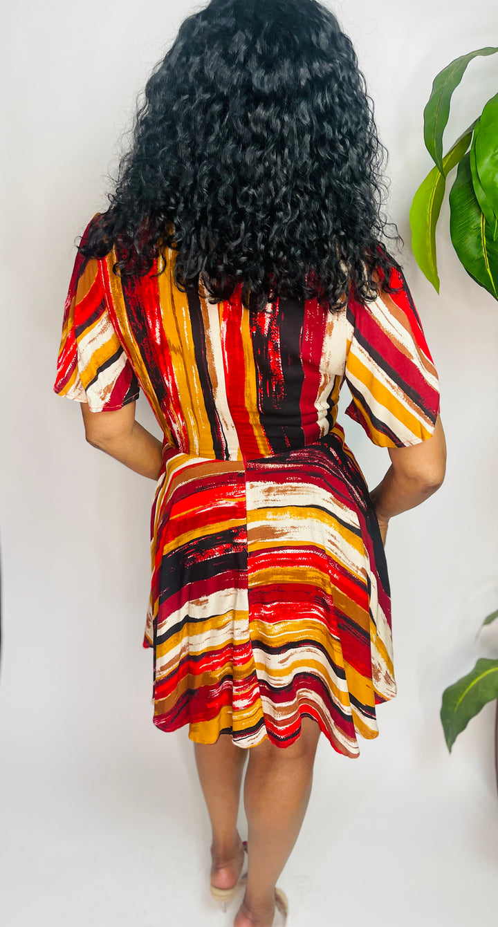 Olivia's Multi Print Mini Dress - Moody Fitzs Boutique