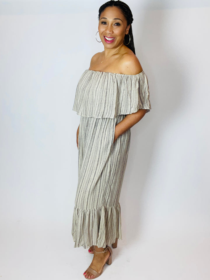 Zena Multi Print Off The Shoulder Jumpsuit - Moody Fitzs Boutique