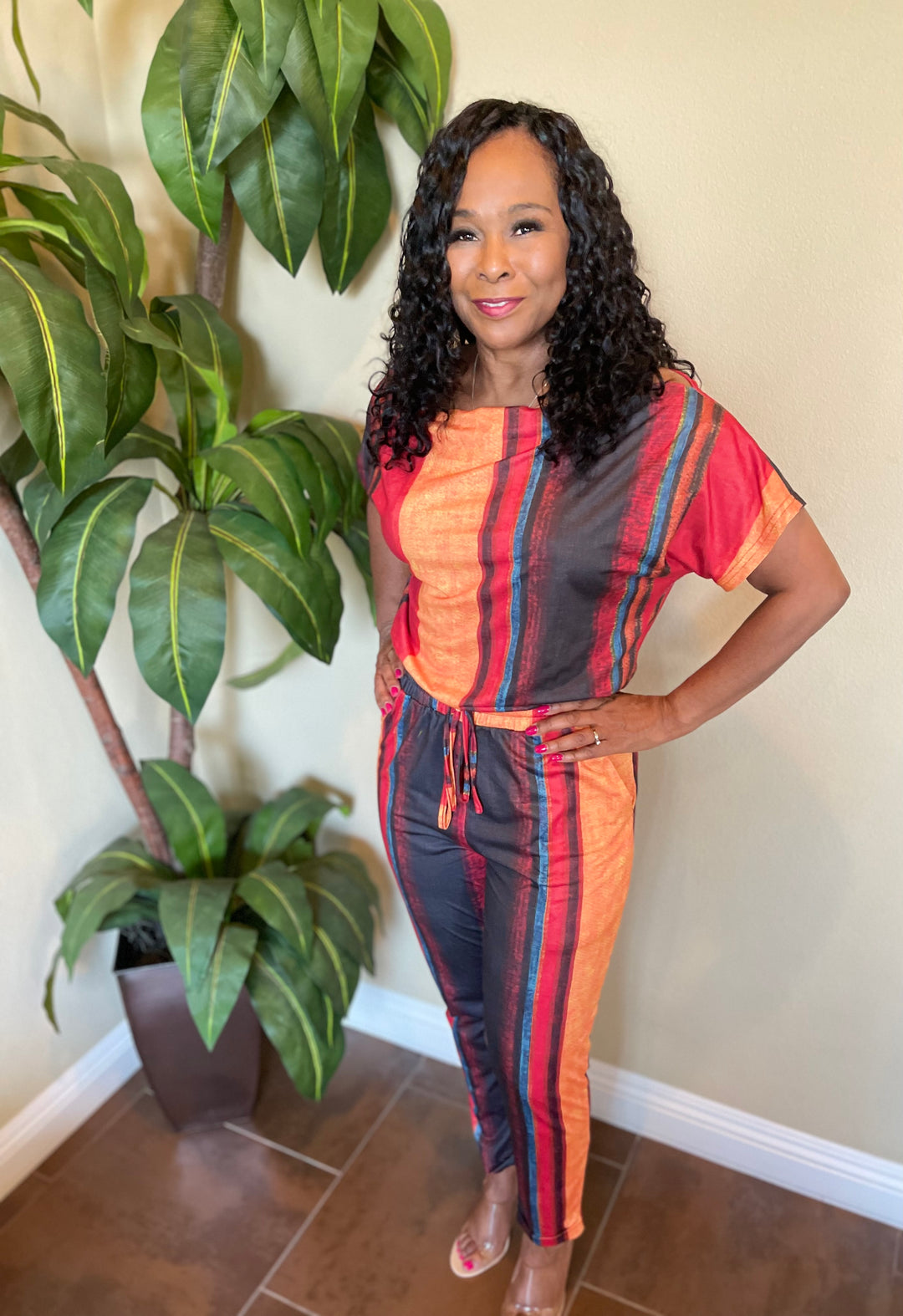 Tangerine Jumpsuit - Moody Fitzs Boutique