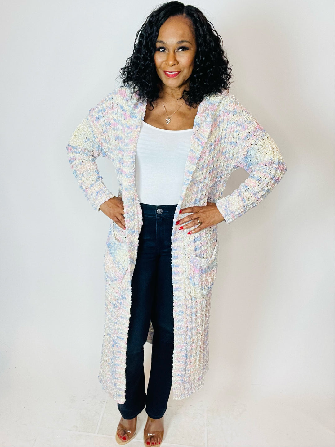 Rainbow Knit Popcorn Cardigan - Moody Fitzs Boutique