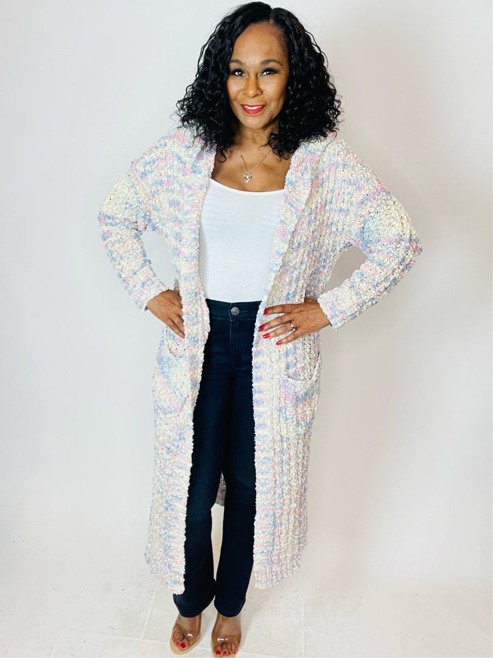 Rainbow Knit Popcorn Cardigan - Moody Fitzs Boutique