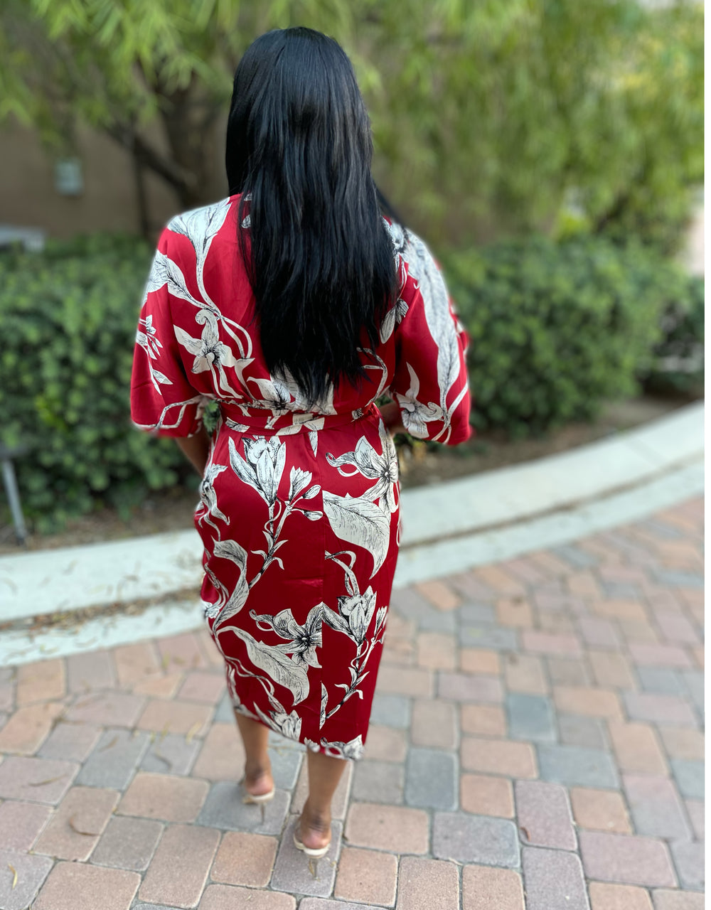 Victoria Floral Print Midi Dress - Moody Fitzs Boutique