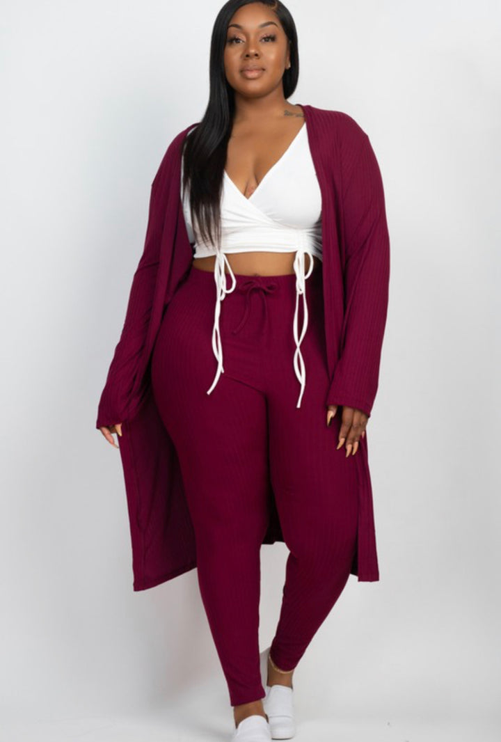 On The Go Cardigan & Legging Set - Moody Fitzs Boutique