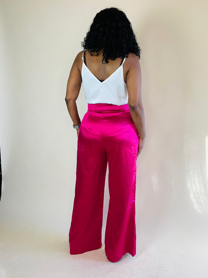 All Class Satin Wide Leg Pants - Moody Fitzs Boutique