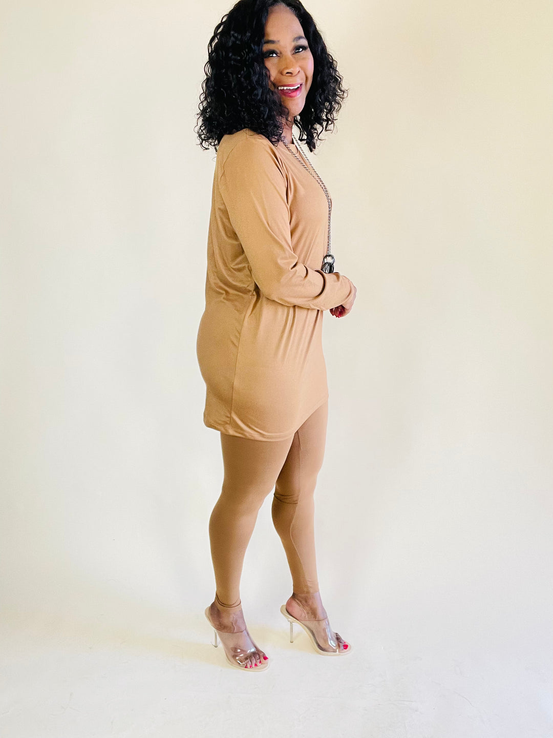 Premium Microfiber Legging Set - Deep Camel - Moody Fitzs Boutique